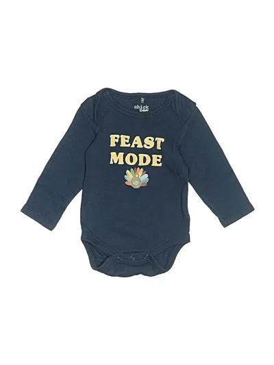 Pre-owned Chick Pea Babies' Long Sleeve Onesie In Blue