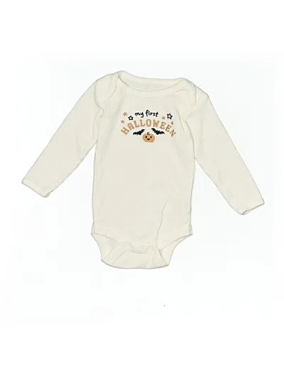 Pre-owned Chick Pea Babies' Long Sleeve Onesie In Ivory