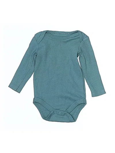 Pre-owned Chick Pea Babies' Long Sleeve Onesie In Teal