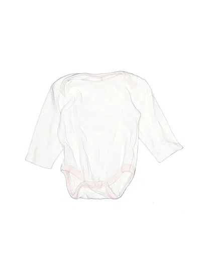 Pre-owned Chick Pea Babies' Long Sleeve Onesie In White
