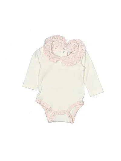 Pre-owned Chick Pea Babies' Long Sleeve Onesie In White