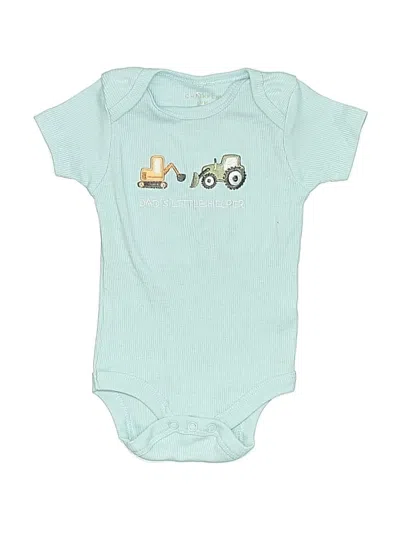 Pre-owned Chick Pea Babies' Short Sleeve Onesie In Blue