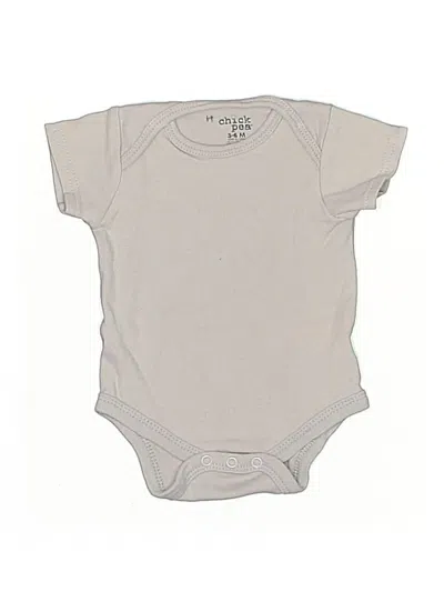 Pre-owned Chick Pea Babies' Short Sleeve Onesie In Gray