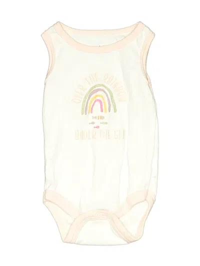 Pre-owned Chick Pea Babies' Short Sleeve Onesie In Ivory