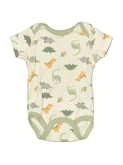 Pre-owned Chick Pea Babies' Short Sleeve Onesie In Ivory