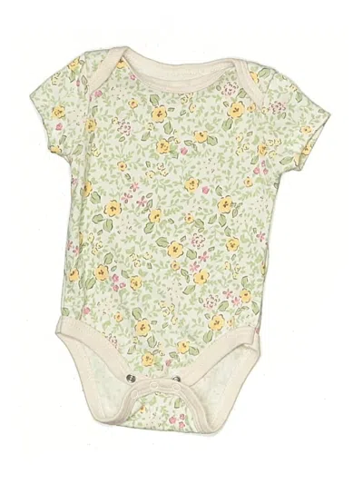 Pre-owned Chick Pea Babies' Short Sleeve Onesie In Ivory