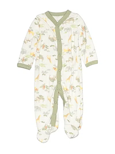 Pre-owned Chick Pea Babies' Short Sleeve Onesie In Ivory