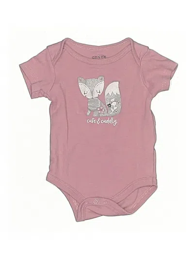 Pre-owned Chick Pea Babies' Short Sleeve Onesie In Pink