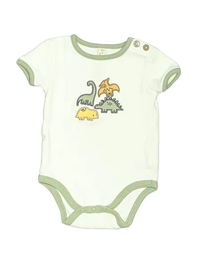 Pre-owned Chick Pea Babies' Short Sleeve Onesie In White