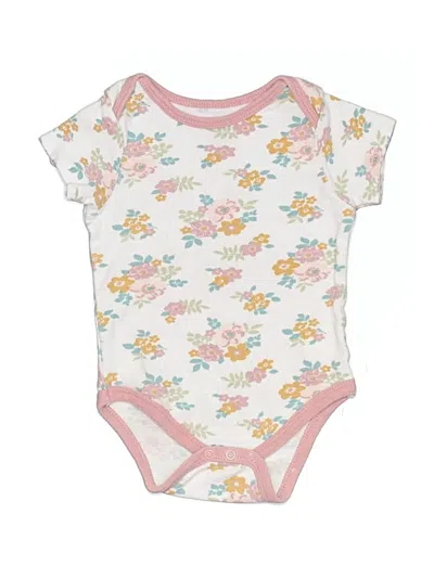 Pre-owned Chick Pea Babies' Short Sleeve Onesie In White