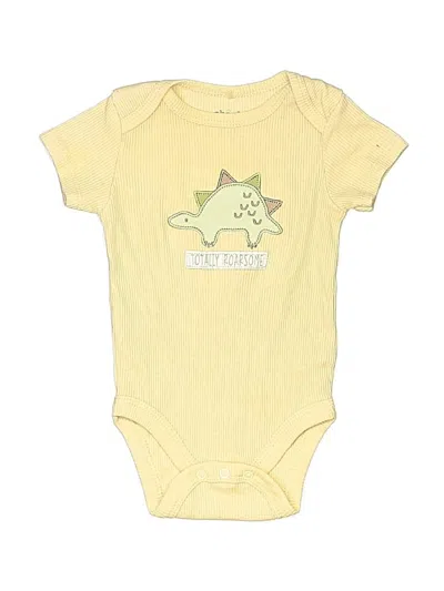 Pre-owned Chick Pea Babies' Short Sleeve Onesie In Yellow
