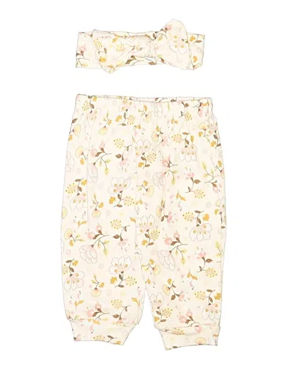 Pre-owned Chick Pea Babies' Snow Pants With Bib In White