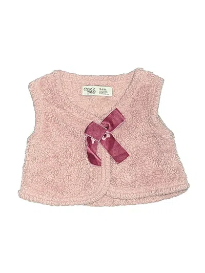 Pre-owned Chick Pea Babies' Sweater Vest In Pink