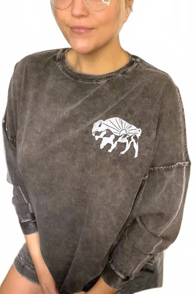 Chicka-d Big Wyoming Shirt In Charcoal In Gray