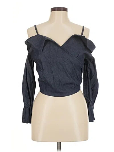 Pre-owned Chicme 3/4 Sleeve Blouse In Gray