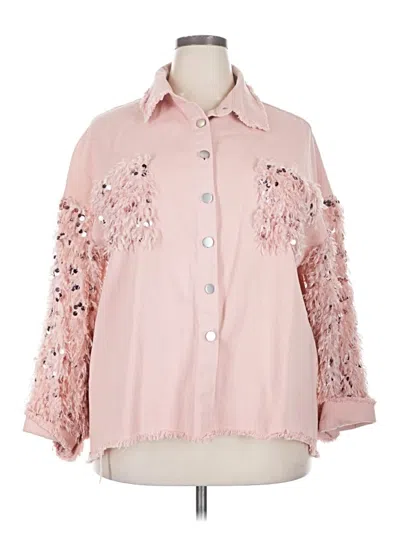 Pre-owned Chicme 3/4 Sleeve Blouse In Pink