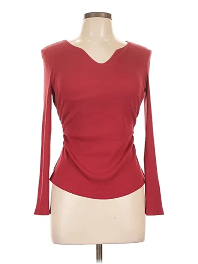 Pre-owned Chicme 3/4 Sleeve T-shirt In Red