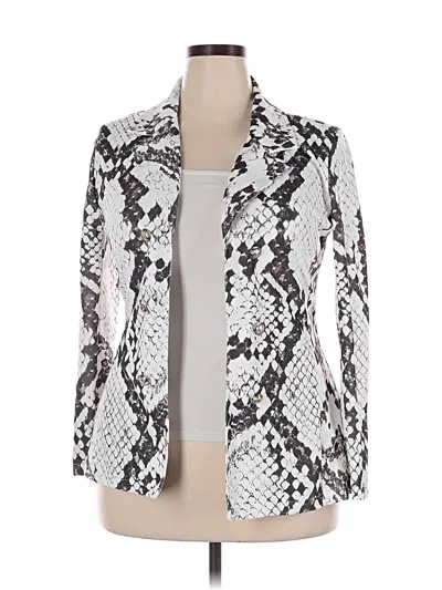 Pre-owned Chicme Blazer Jacket In White