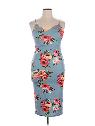 Pre-owned Chicme Casual Dress In Blue