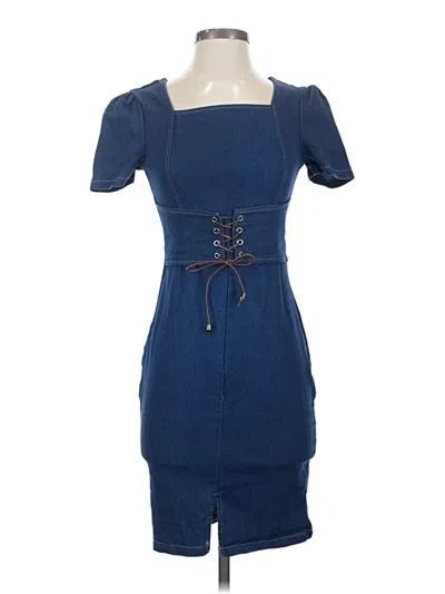 Pre-owned Chicme Casual Dress In Blue