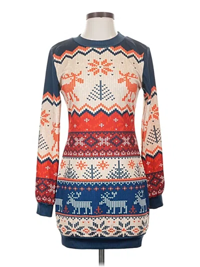 Pre-owned Chicme Casual Dress In Blue
