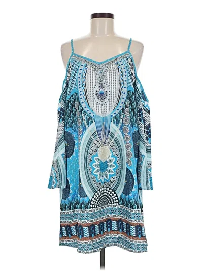 Pre-owned Chicme Casual Dress In Blue