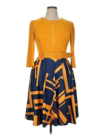 Pre-owned Chicme Casual Dress In Yellow