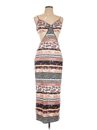 Pre-owned Chicme Cocktail Dress In Brown
