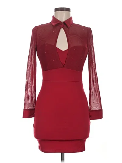 Pre-owned Chicme Cocktail Dress In Burgundy