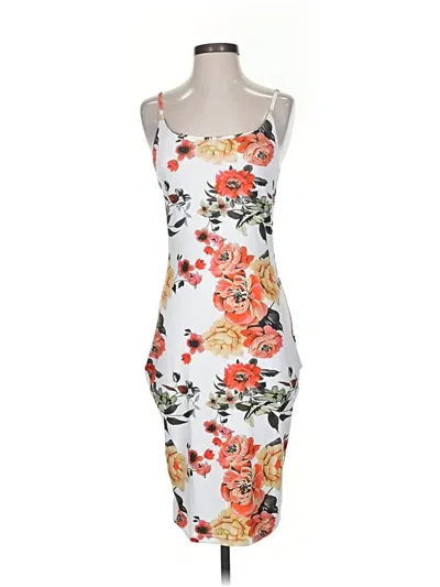 Pre-owned Chicme Cocktail Dress In White