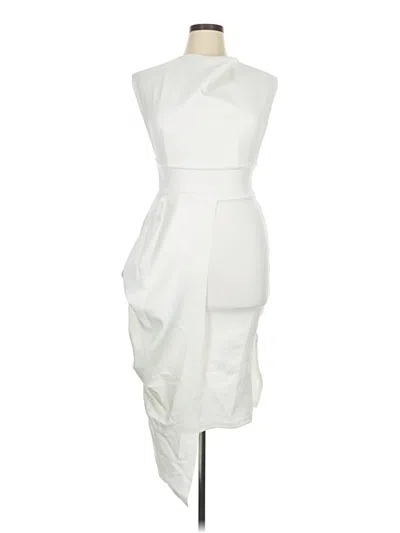 Pre-owned Chicme Cocktail Dress In White