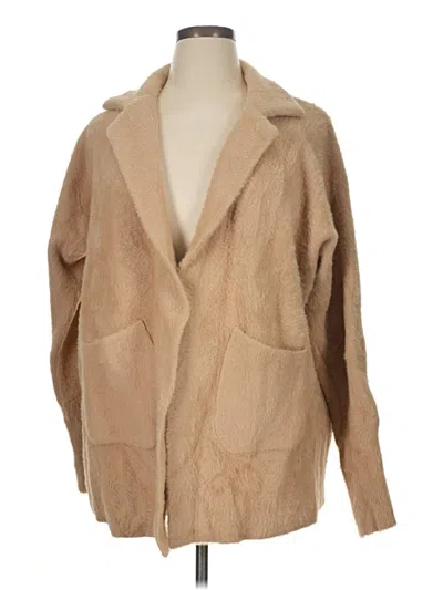 Pre-owned Chicme Faux Fur Jacket In Brown