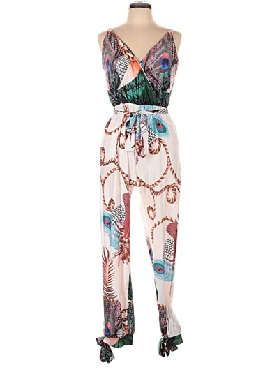 Pre-owned Chicme Jumpsuit In White