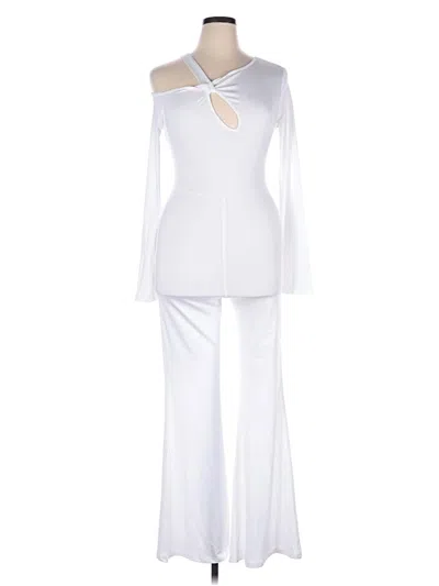 Pre-owned Chicme Jumpsuit In White