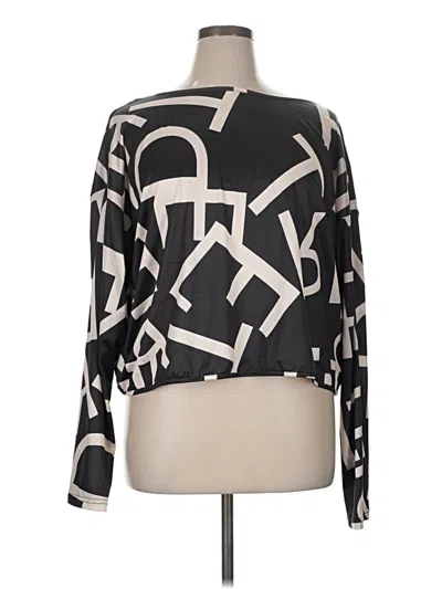 Pre-owned Chicme Long Sleeve Blouse In Black