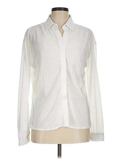 Pre-owned Chicme Long Sleeve Blouse In Ivory