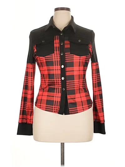 Pre-owned Chicme Long Sleeve Blouse In Red