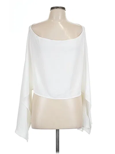 Pre-owned Chicme Long Sleeve Blouse In White