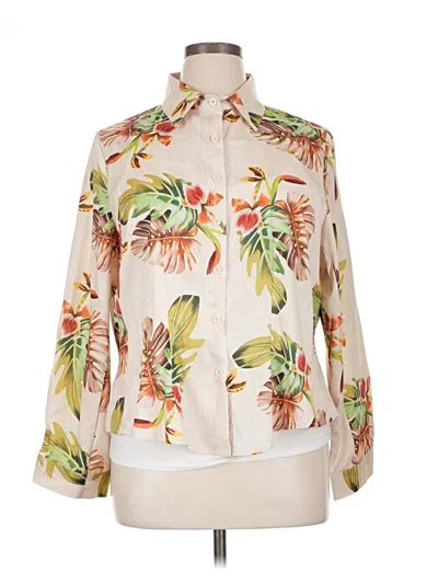 Pre-owned Chicme Long Sleeve Blouse In White