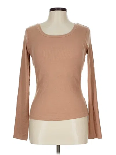 Pre-owned Chicme Long Sleeve T-shirt In Brown