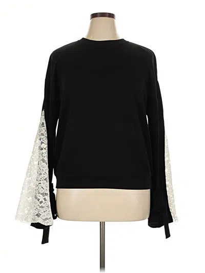 Pre-owned Chicme Long Sleeve Top Black Mock Neckline Tops
