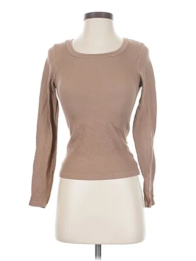 Pre-owned Chicme Long Sleeve T-shirt In Brown