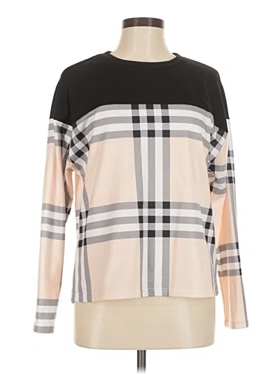 Pre-owned Chicme Long Sleeve T-shirt In Brown