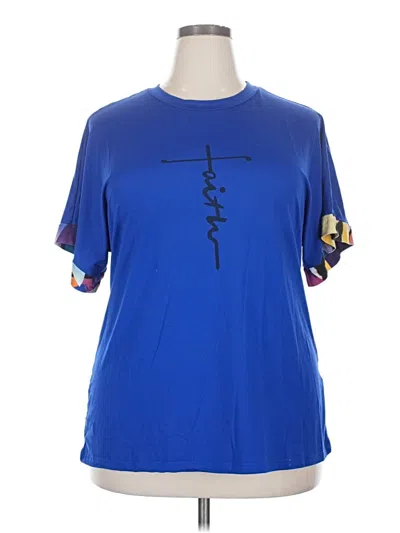 Pre-owned Chicme Short Sleeve T-shirt In Blue