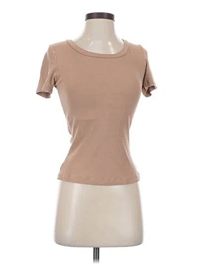 Pre-owned Chicme Short Sleeve T-shirt In Brown