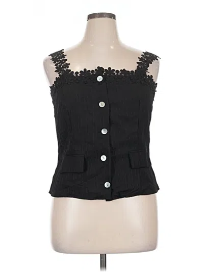 Pre-owned Chicme Sleeveless Blouse In Black