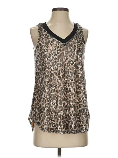 Pre-owned Chicme Sleeveless Blouse In Brown
