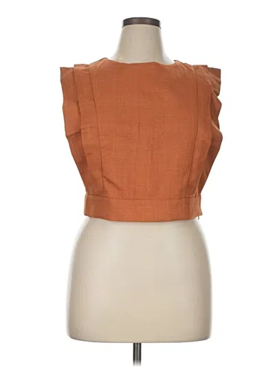 Pre-owned Chicme Sleeveless Blouse In Orange