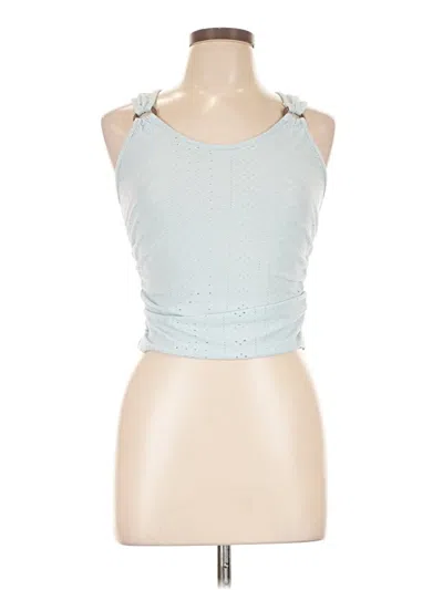 Pre-owned Chicme Sleeveless Top Blue Halter Neckline Tops