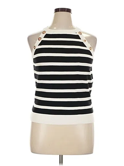 Pre-owned Chicme Sleeveless Top Ivory Halter Neckline Tops